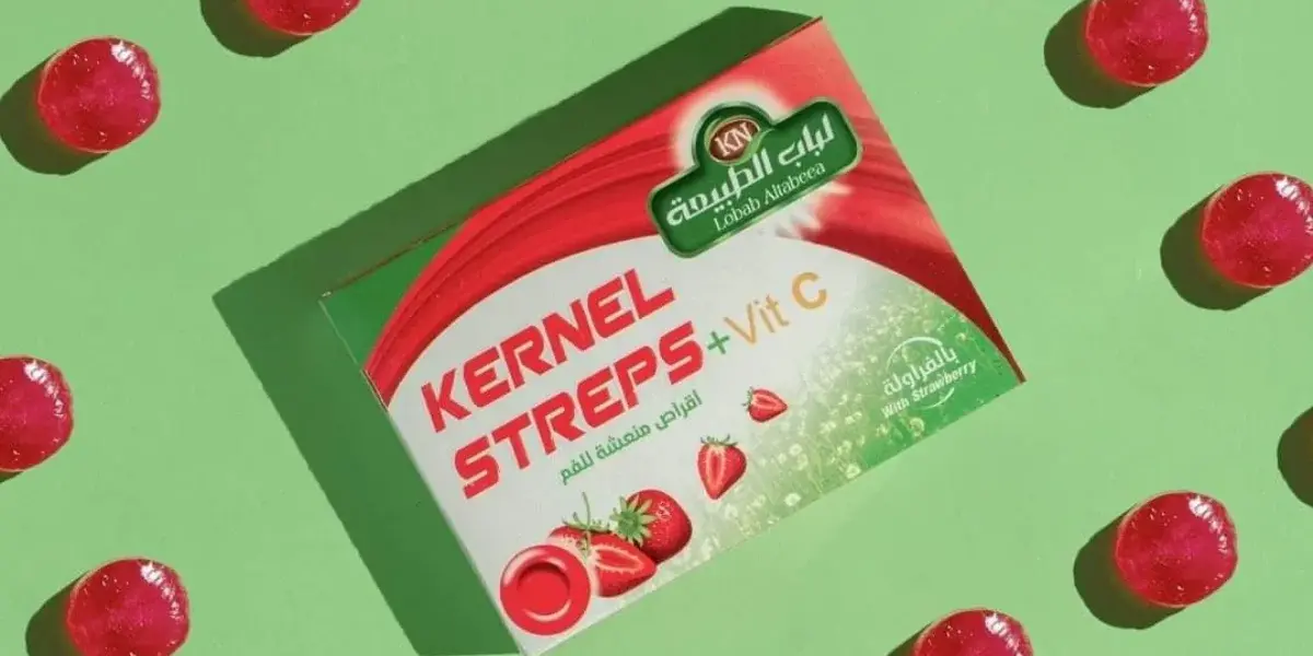 KERNEL STREPS + Vit C With strawberries